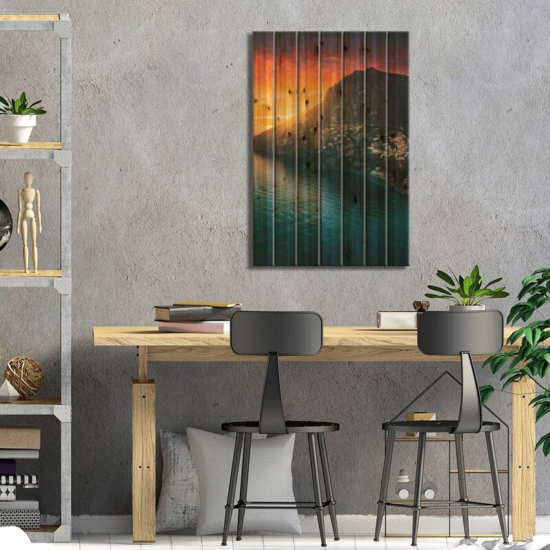 Positano Paradiso Print On Wood by Zach Doehler - Multi-Color