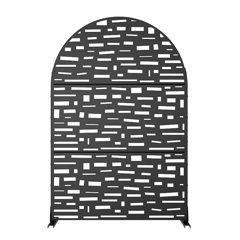 Dovelina 6ft.Outdoor Freestanding Metal Privacy Screen Decorative Garden Fence - 72"x47"