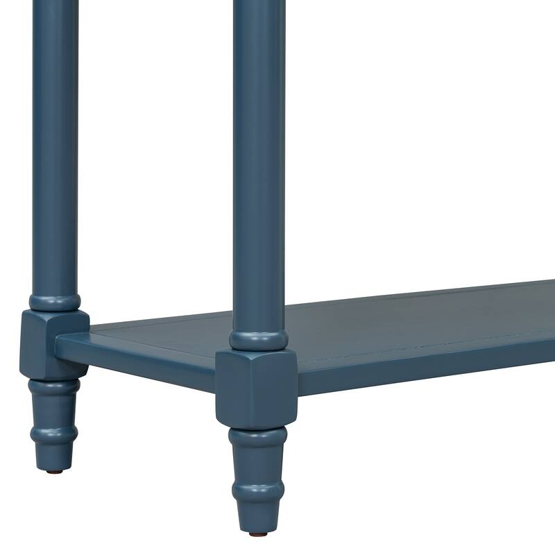 Traditional Design Console Table with Drawers and Shelf