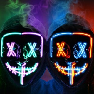 Halloween V-shaped double X-eye LED light mask - Bed Bath & Beyond