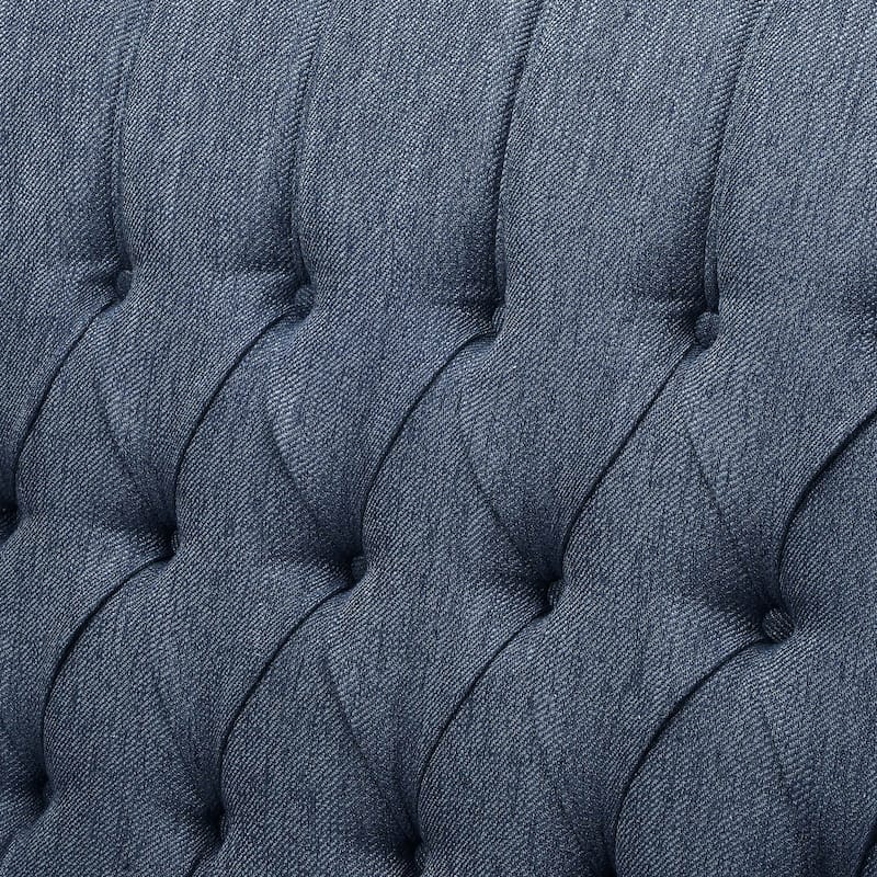 Wingback Lounge Sofa Chair, Tufted Push-Back Recliner with Nailhead Trim & Rolled Arms, Retro Living Room Chair with Wood Legs