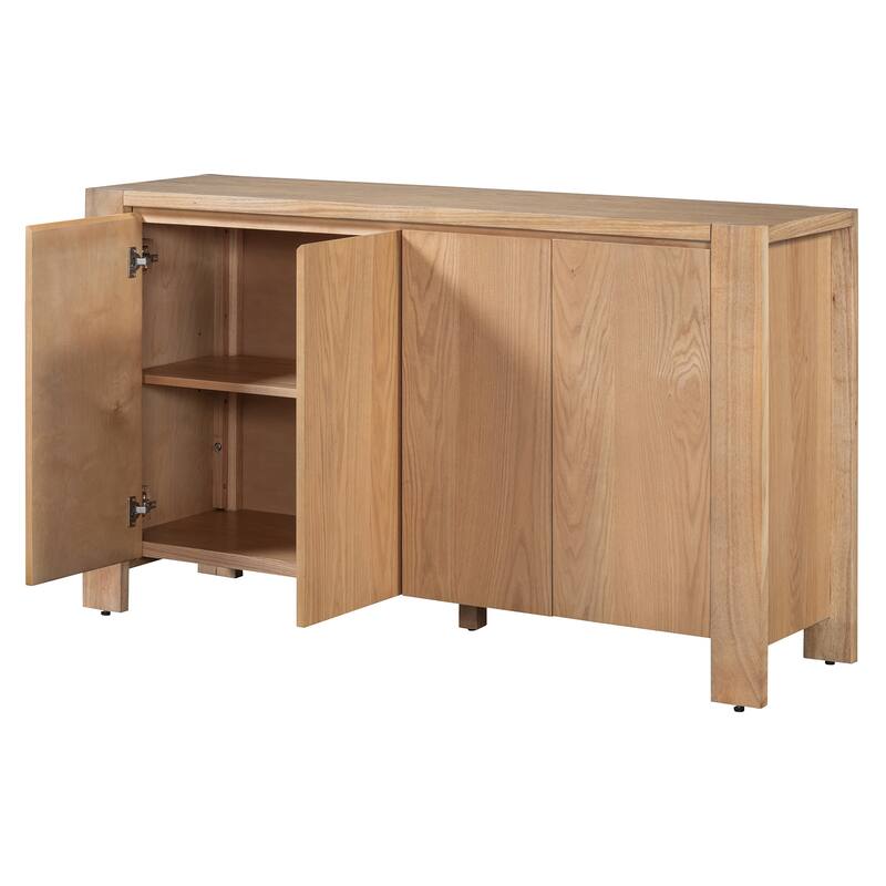 Retro 4-door Sideboard with Distressed Finish