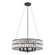 preview thumbnail 1 of 34, 5-Light Candlestick Hanging Linear Chandelier Lighting Crystal Island Chandelier Fixture for Kitchen Island Black
