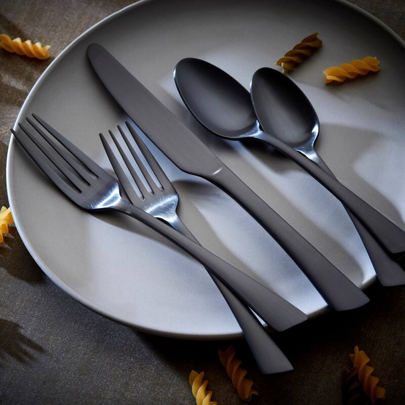 Ornative Abril 18/0 Mirror Stainless Steel 20 Pieces Flatware Set - 10.63" H x 6.69" W x 2.76" D