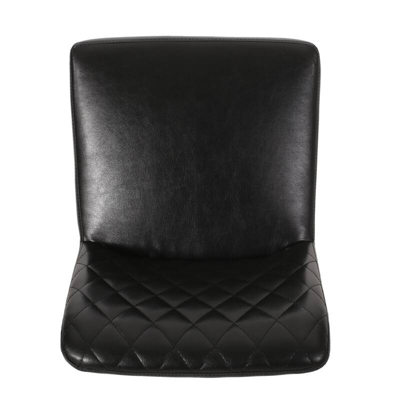 Roomfitters Diamond Tufted Counter Height Chair Set of 2, Padded Seating for Kitchen and Dining, Black