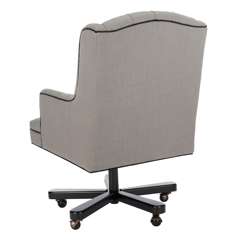 SAFAVIEH Quiana Adjustable Swivel Granite/ Black Desk Chair - 26.4" W x 30.9" D x 39.8" H - 26Wx31Dx40H