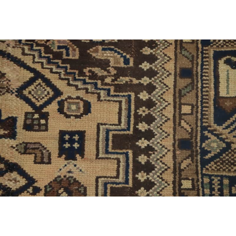 Hand Knotted Oriental 100% Wool Carpet Traditional Tribal Beige & Ivories Hamedan Area Rug - 5' 6'' X 3' 2''