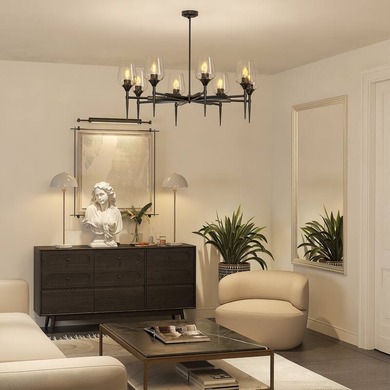 8 - Light Dimmable Classic Traditional Chandelier - N/A