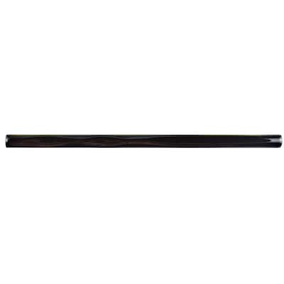 Merola Tile Rugosa Nero Brillo 3/8" x 7-7/8" Ceramic Wall Trim - (1 Tile)