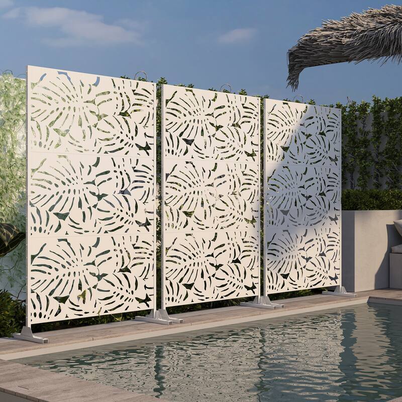 2Set Patio Outdoor Privacy Metal Screens and Panels