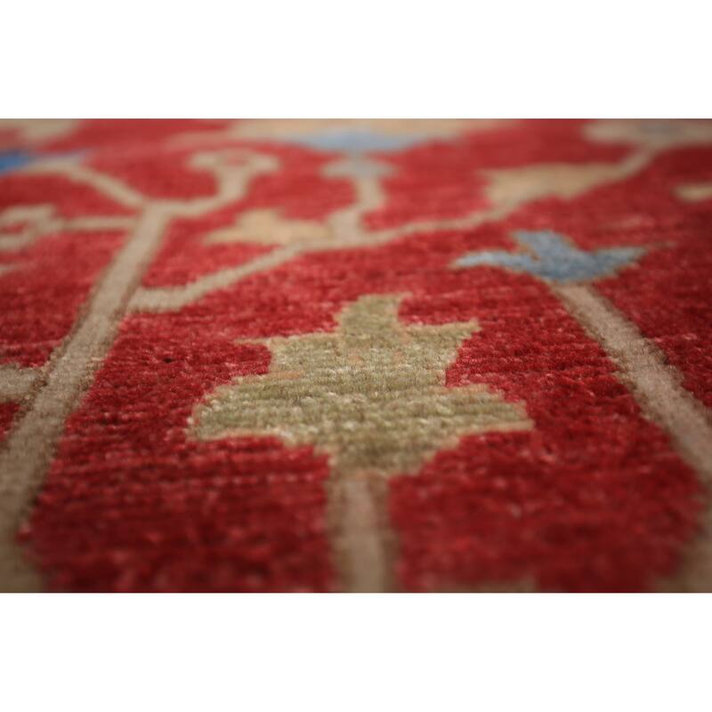Heriz Serapi Vegetable Dye Area Rug Handmade Wool Carpet - 9'1" x 12'0"