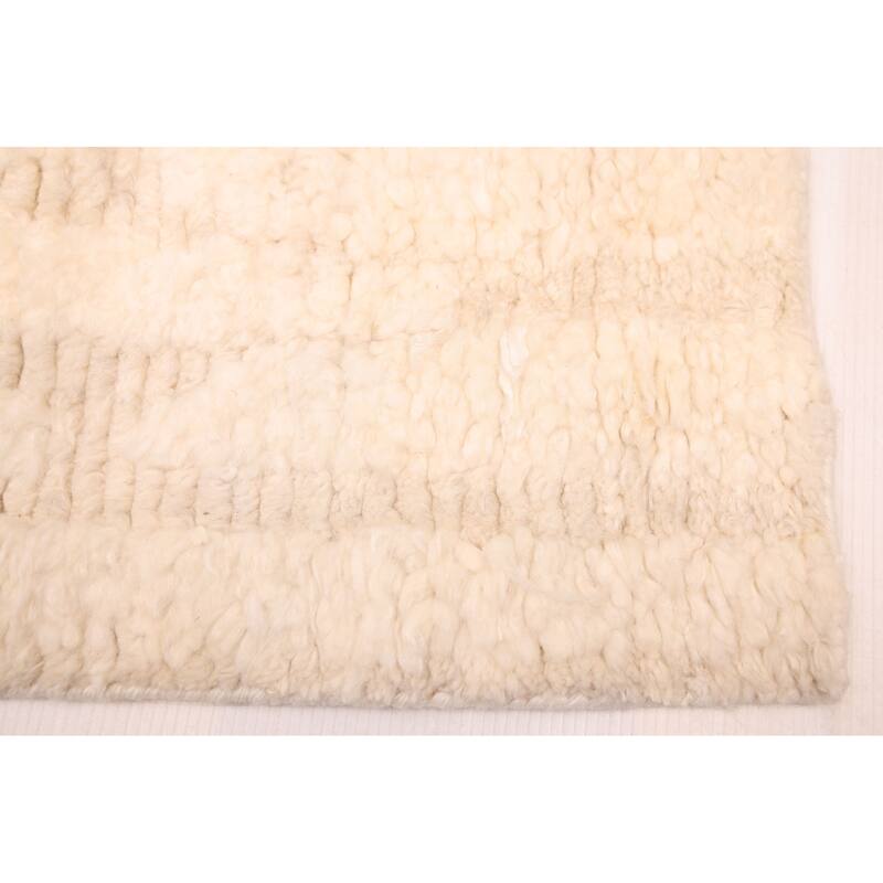 ECARPETGALLERY Hand-knotted Tangier Cream Wool Rug - 8'5 x 9'10