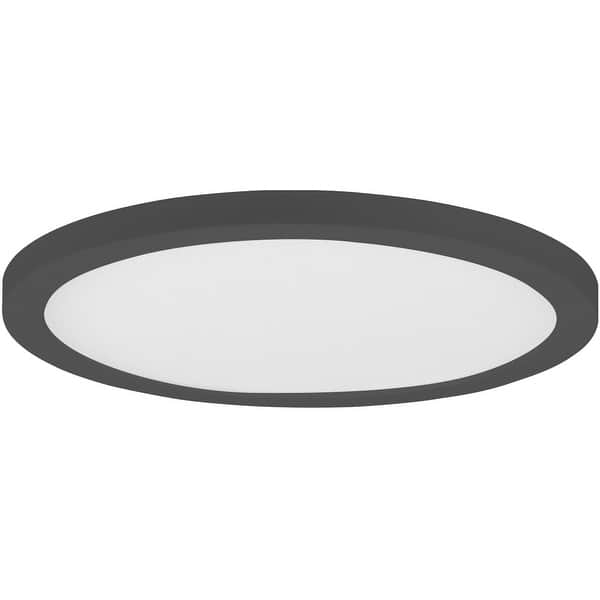 slide 1 of 1, Maxim 57593WT Chip 7" Wide LED Flush Mount Ceiling Fixture - 5CCT Black