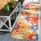 preview thumbnail 32 of 36, SAFAVIEH Cabana Elvezia Indoor/ Outdoor Waterproof Patio Floral Rug 2'2" x 11' Runner - Ivory/Orange