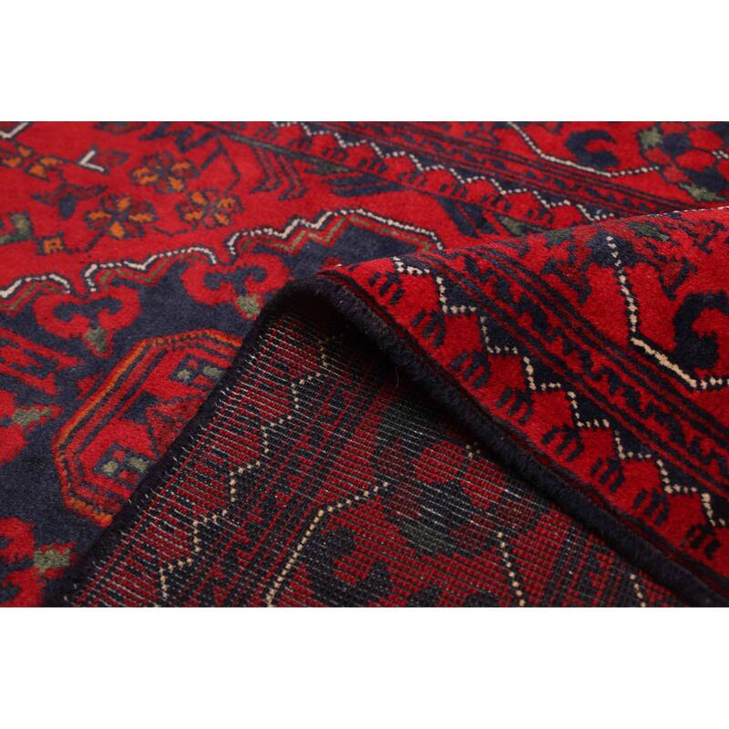ECARPETGALLERY Hand-knotted Finest Khal Mohammadi Red Wool Rug - 2'9 x 9'11
