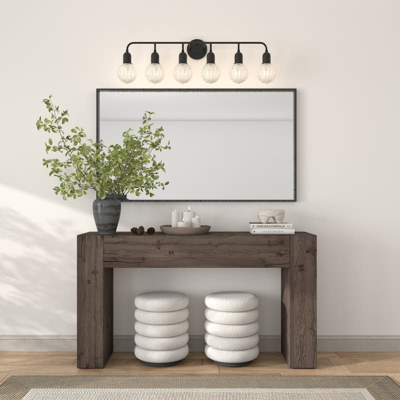 Acroma 6 - Light Dimmable Steel Bathroom Vanity Light - 6-light