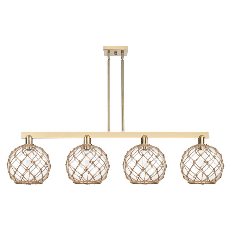 Innovations Lighting Endless Possibilities Arcadia - Farmhouse Rope - 4 Light 53" Stem Hung Island Light