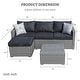 preview thumbnail 12 of 28, 3 Piece Patio Conversation Sets Outdoor Couch Patio Furniture Sectional Wicker Sofa Set