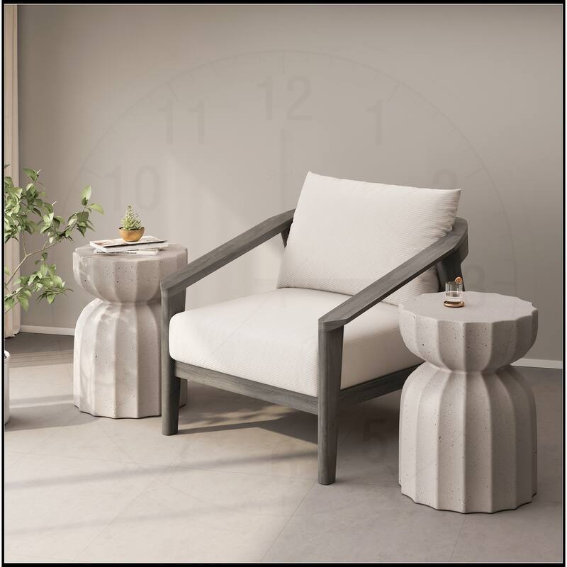 Outdoor and Indoor Waterproof Coffee Table - 13" - Grey
