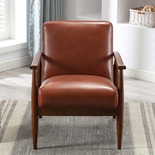 Greyson Livinganna Faux Leather Wood Base Accent Chair By Greyson Living Caramel Dailymail Check out our faux leather chair selection for the very best in unique or custom, handmade pieces from our furniture shops. shop dailymail