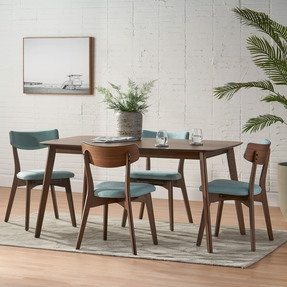 Alma Mid-Century 5-piece Wood Rectangle Dining Set by Christopher Knight Home