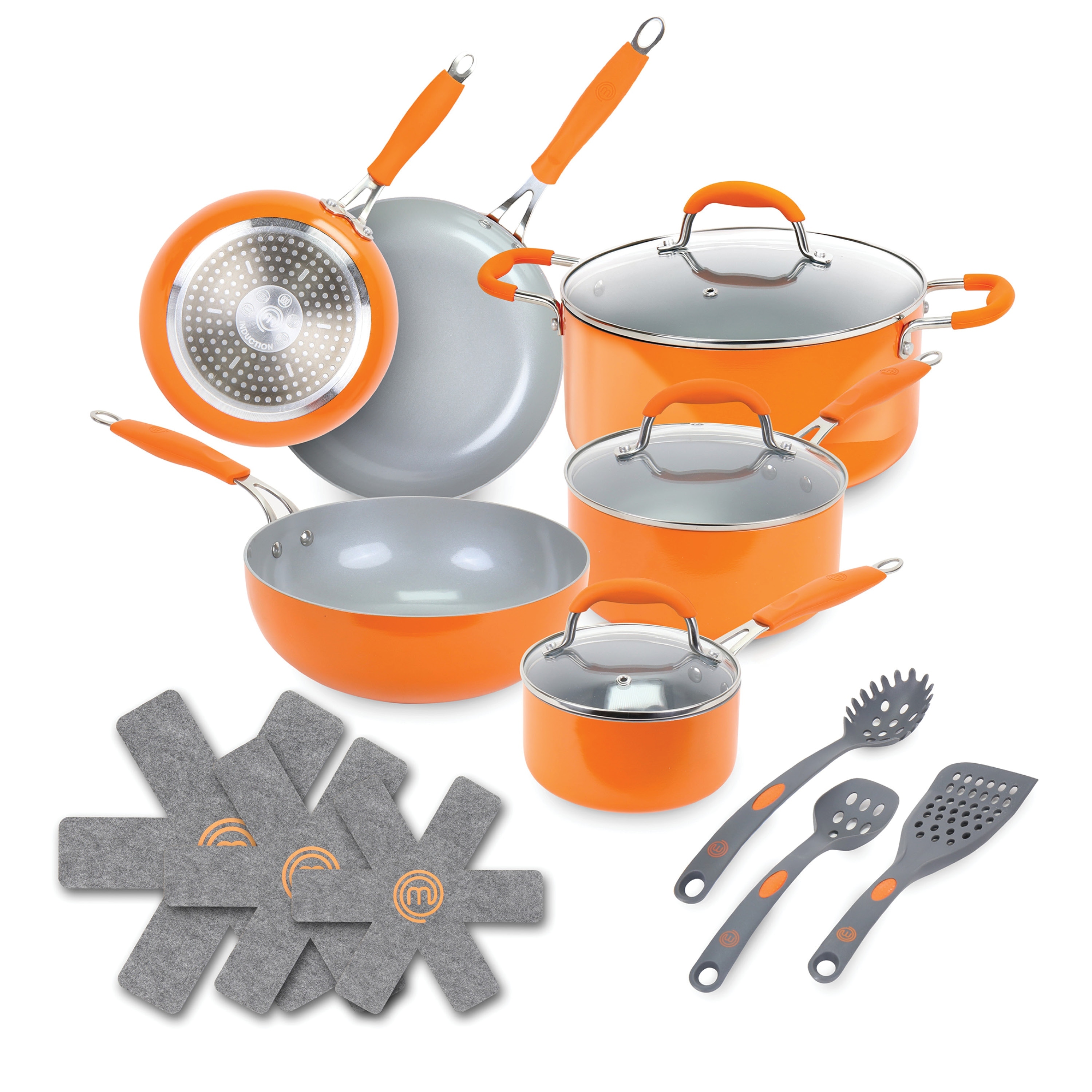 MasterChef MC3000 15 Pieces Champions Cookware Set Orange - On Sale - Bed  Bath & Beyond - 38365419