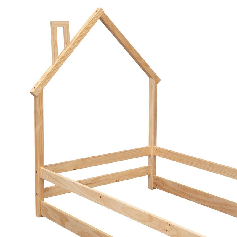 Twin Size Wood bed with Fences