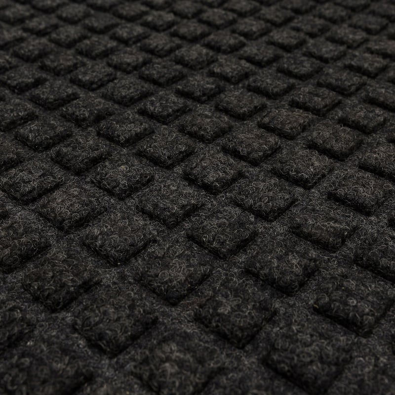 Mohawk Home Waffle Grid Impression Indoor/Outdoor Recycled Rubber All Weather Utility Doormat
