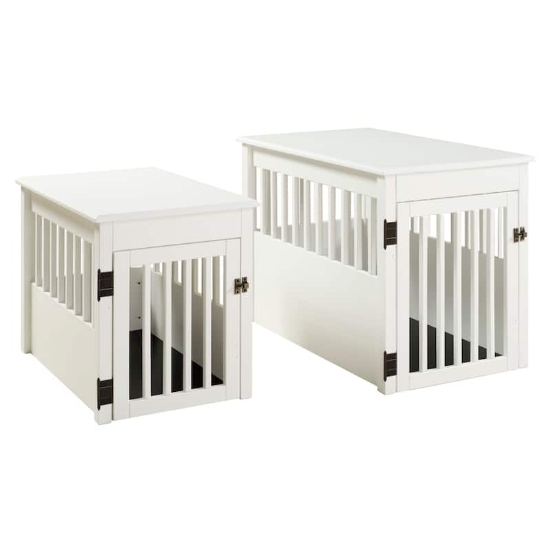 Maykoosh Large End Table - Elegant White Finish Living Room Accent Table - 28