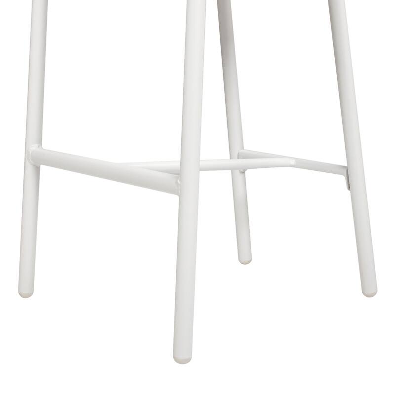 Rope Barrel Low Back Patio Counter Stool