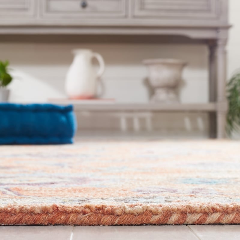 SAFAVIEH Handmade Blossom Lindy French Country Floral Wool Rug
