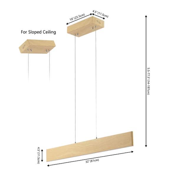 dimension image slide 0 of 11, Julian 40" Dimmable Adjustable Integrated LED Metal Linear Pendant, by JONATHAN Y