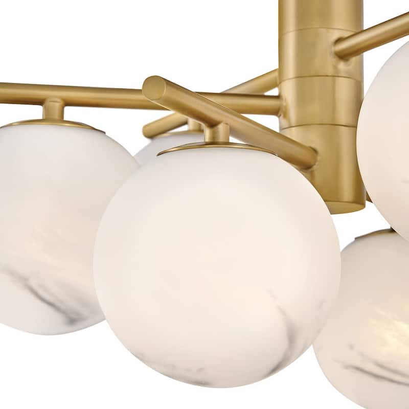 Fredrick Ramond FR41903 Selene 9 Light 30" Wide Semi-flush Ceiling