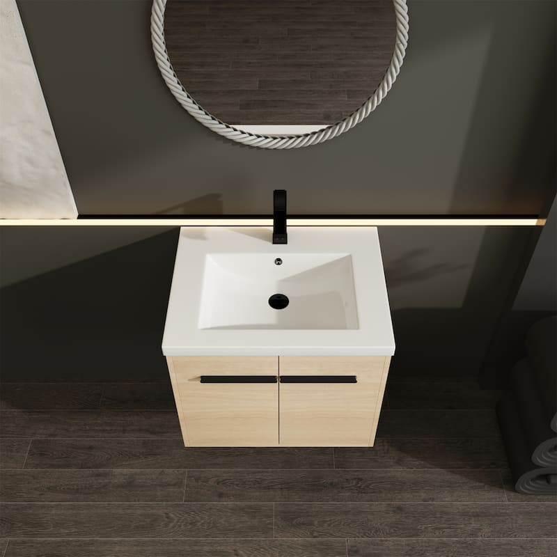 Bathroom Vanity with resin Countertop Sink