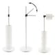 preview thumbnail 12 of 19, Sleek Toilet Paper Holder with Folding Arm and Reserve Compact Freestanding Metal Holder - Diameter 8 inches X 22" H