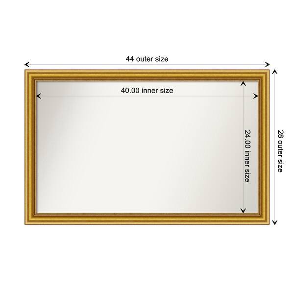 dimension image slide 76 of 93, Wall Mirror Choose Your Custom Size - Extra Large, Townhouse Gold Wood