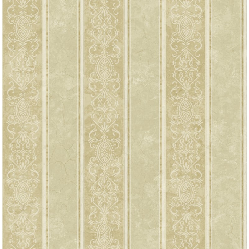 Seabrook Designs Milos Traditional Stripe Unpasted Wallpaper