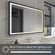 Wall Mounted Back Light Bathroom Framed LED Mirror Anti- Fog With Dimmable Light Touch Sensor And Memory Function