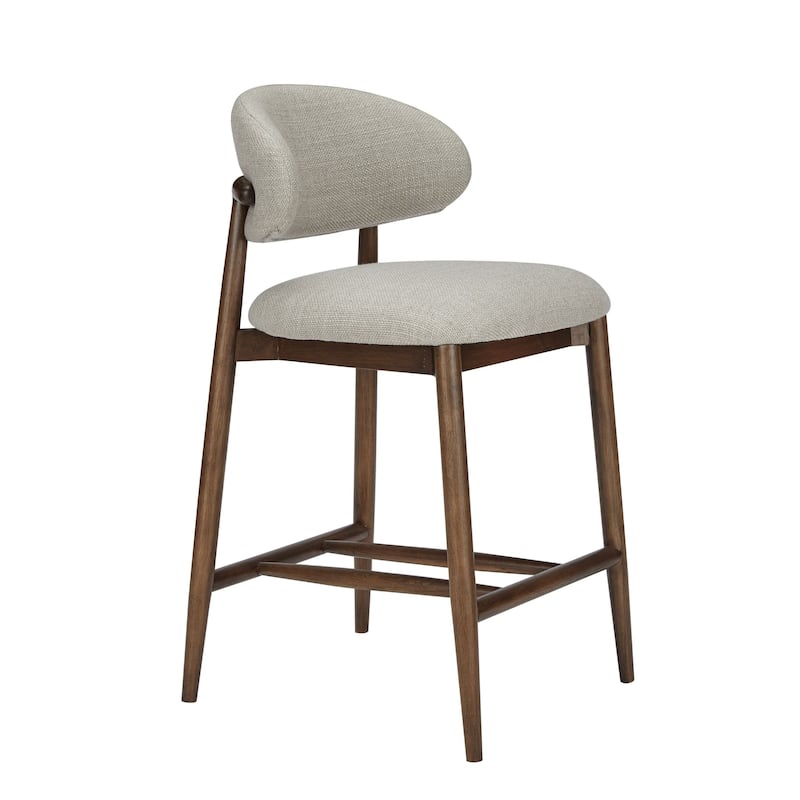 Modrest Blum Modern Beige Linen Counter Chair