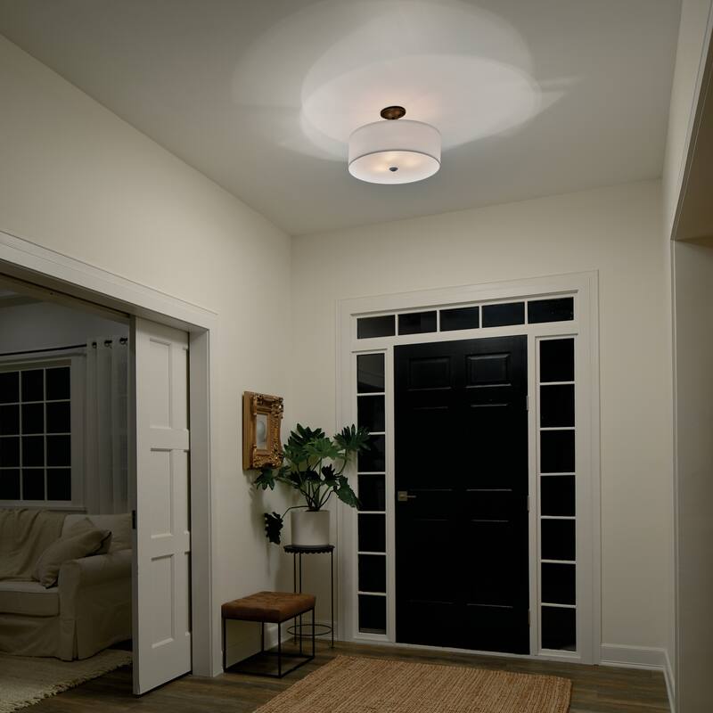 Kichler Lighting Shailene 3-light Olde Bronze Semi-Flush Mount