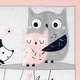 preview thumbnail 4 of 9, Lambs & Ivy Forever Friends White/Pink/Gray Woodland Fox/Owl 4-Piece Nursery Crib Baby Bedding Set