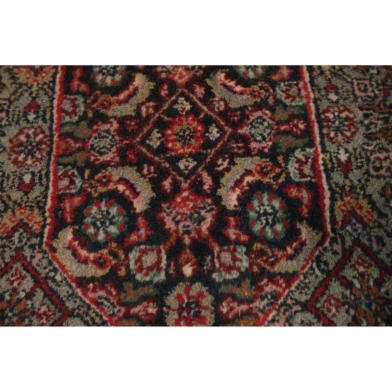 Hand Knotted Oriental 100% Wool Carpet Traditional Floral Red Tabriz-Mahi Area Rug - 10' 0'' X 7' 9''