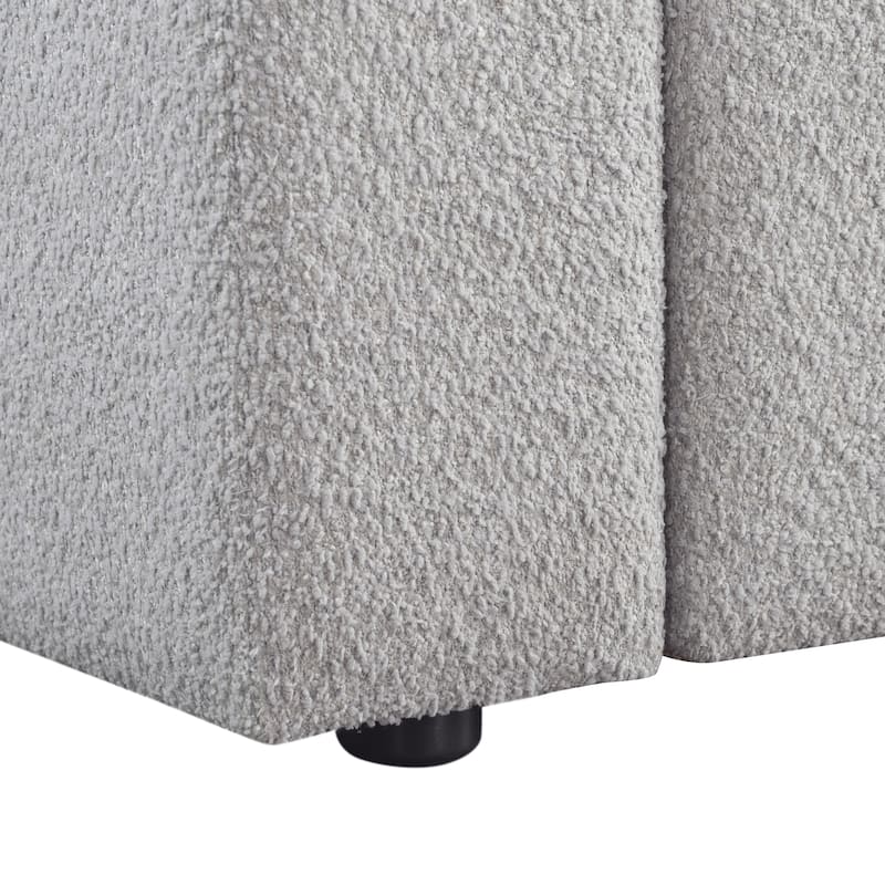 Serta Whitmore Convertible Sofa in Boucle Fabric