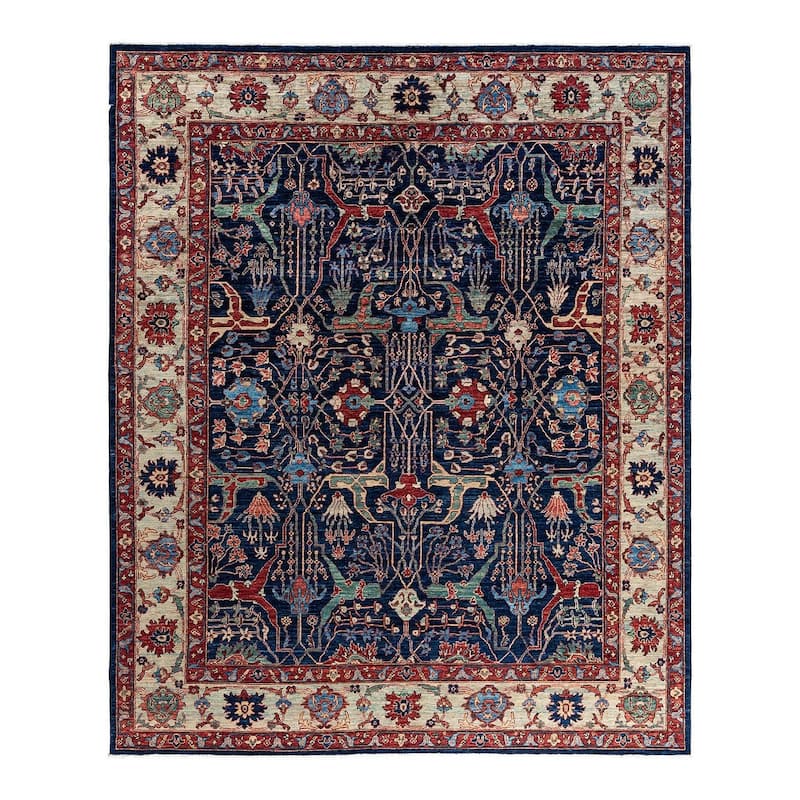 Serapi One-of-a-Kind Hand-Knotted Area Rug - Blue, 8' 1" x 9' 10" - 8' 1" x 9' 10"