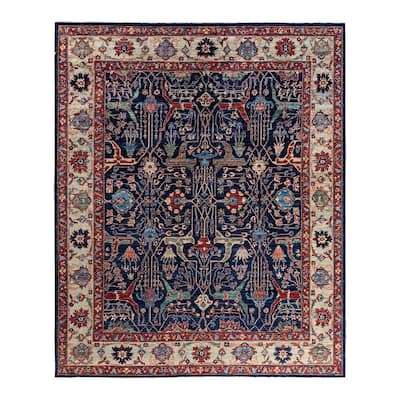 Serapi One-of-a-Kind Hand-Knotted Area Rug - Blue, 8' 1" x 9' 10" - 8' 1" x 9' 10"
