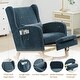 preview thumbnail 20 of 28, Reclining Glider Rocking Chair with Extendable Footrest, High Backrest & Side Storage Pocket