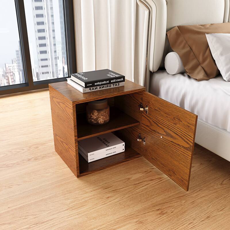 19.6'' W Nightstand With Storage, Bedside Table, Accent Cabinet With Door