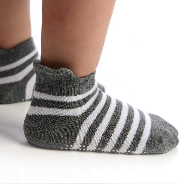 Anti Slip Non Skid Ankle Socks With Grips for Baby Toddler Kids Boys Girls