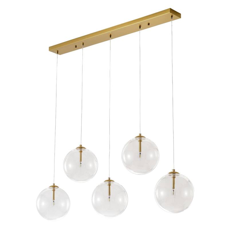 5 - Light Dimmable Kitchen Island Modern Linear Chandelier