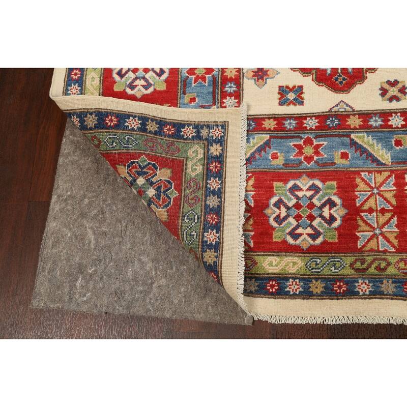Vegetable Dye Geometric Kazak Oriental Area Rug Wool Hand-knotted - 10'1" x 15'4"